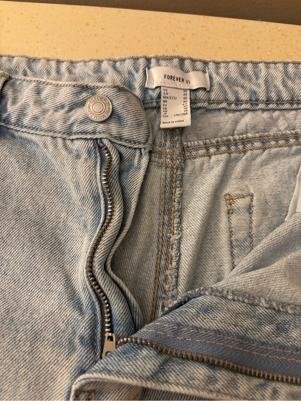 Forever 21 Wide-Leg Acid Wash Jeans – Size 30